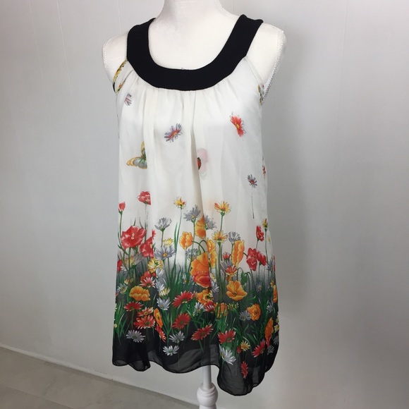 Forever 21 Tops - Forever 21 Dress Sz Small Tank Top Butterfly Flowy